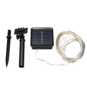 10 M 100LED SOLAR Zasilany 2 Tryby Wróżki String Light Party Boże Narodzenie Lampa Outdoor Ogrodowa Dekoracje Światła - Ciepłe Białe