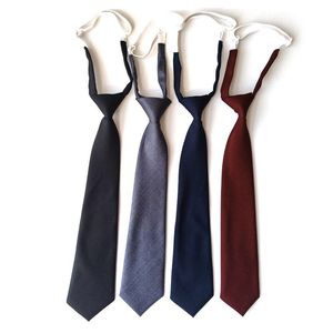 7cm Tie Women s Necktie Version Lazy Convenience Neckwear Elastic Rope Solid Color Activity School Uniform Classic black Navy grey wine red
