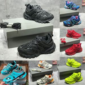 Triple S 3.0 Sneakers Mens Kvinnor Casual Skor Öka Vintage pappa Sko Tjock Bottom Sneaker Svart Vit Grå Reflekterande Utomhus Flat Ökande Trainers Box