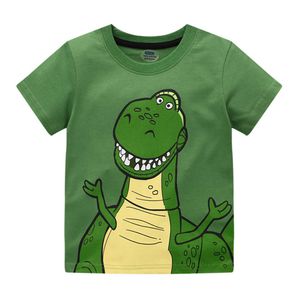 Saltando metros de verão meninos meninas camisetas com animais Imprimir algodão desenhos animados camisas crianças camisetas kids tops roupas 210529