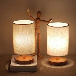 Night Lights Zasilany USB Nowoczesny Nordic Drewno Lampa Stołowa Światło Do Iluminacji Sypialni Ciepły Biały Prezent Drewniany Widok Dekoracje Pokoju Dla Dzieci