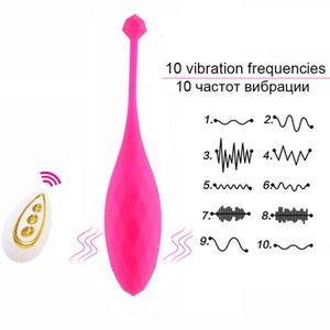 Uova vibratori telecomandati senza fili Jump Egg Vaginal Balls G Spot Clitoride Massager Vibrazione femminile Giocattoli adulti del sesso per le donne 1124