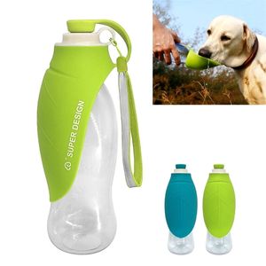 580ml Sport Portable Pet Dog Water Bottle Expandable Silicone Travel Dog Bowl For Puppy Cat Drinking Outdoor Water Dispenser Y200922