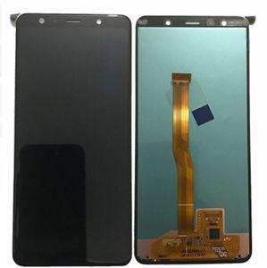 LCD-skärm för Samsung Galaxy A7 A750 A7-2018 OLED-skärmpaneler Digitizer Assembly Ersättning utan ram