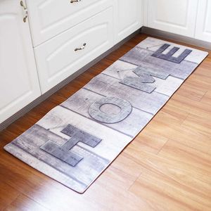 60x180CM Antiskid Mat for Kitchen Floor Long Door Mat Vintage Style Kitchen Rug Non-Slip Bedroom Bedside Mats 210727