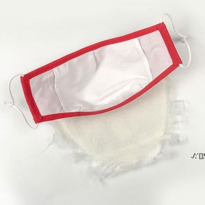 Maschera per il viso in tessuto per barba di Babbo Natale pm2.5 Maschere di cotone caldo invernale transfrontaliero europeo e americano LLD12395