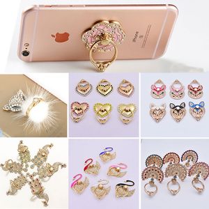 Glitter Bling Cell Phone Ringhållare Sparkle Finger Stand, 360 Degree Rotation Kickstand With Diamond Metal Grip för iPhone 13 Mini 11 12 Pro XS Max XR x 8 7 6 6s plus