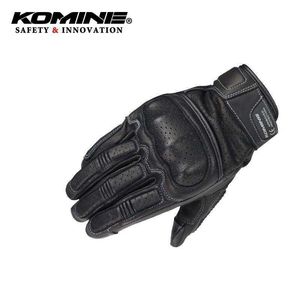 KOMINE GK-217 Hakiki Deri Motosiklet Eldiven Ekran Dokunmatik Motosiklet Bisiklet Yarışı Eldiven Nefes Aşınmaya Dayanıklı Eldiven H1022