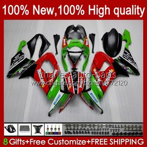 Motorcycle red green Bodywork For KAWASAKI NINJA ZX1000C ZX-10R ZX 10R 10 R 1000 CC 2008-2010 Body 56No.67 ZX10 1000CC ZX10R 08 09 10 ZX1000 2008 2009 2010 Fairing Kit