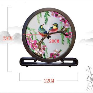 Regali di Capodanno Decorazione del tavolo in stile cinese Handcraft Double-Sided Suzhou Ricamo Pittura di seta Ornamenti Soggiorno Domestica Decorazione per ufficio Accessori per ufficio