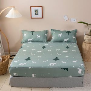 Fashion Design Bed Sheet Trendy Household Mattress Protector Dust Cover Non-slip Bedspread With Pillowcase Bedding Top F0087 210312976