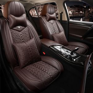 ユニバーサルカーシートカバーフィットシトロエンC3-XR C4 C5 C6 DS5LS DS6 DS 4S Luxury PU Leather Auto Waterofof Cushion Automotive Goods