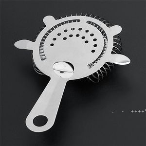 Good Polished Stainless Steel Cocktail Strainer Shaker Wire Mixed Drink Ice Colander Filter RRA9310