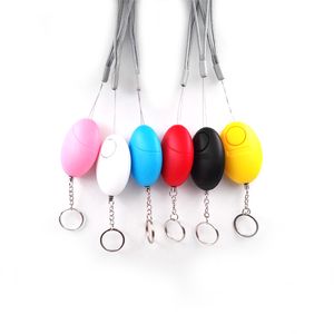 110db 5 Colors Egg Shape Self Defense Alarm Girl Women Security Protect Alert Personal Safety Scream Loud Keychain Alarm System