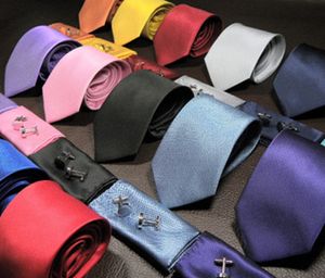 Masowe krawaty moda stałe kolory jedwabne krawaty na szyję krawatów Trzyczęściowe garnitur ręcznie robione krawaty ślubne 145 cm szerokość 8 cm 15 colors
