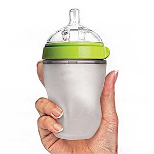 Silicone Baby Bottle baby milk silicone feeding bottle kids Drink water children mamadeira nipple 211023
