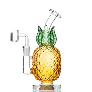 Bong in vetro con ananas, pipa ad acqua, narghilè, narghilè, in vetro spesso, con acqua, Feb Egg Dab Rigs con ciotola da 14 mm