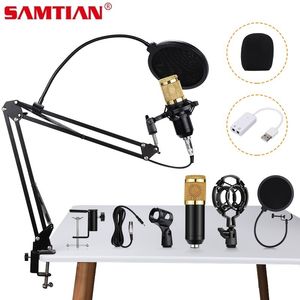 Samtian BM 800 Professional Kit Kondensor Studio Mic Vocal Record KTV Karaoke Mikrofon med stativ PC