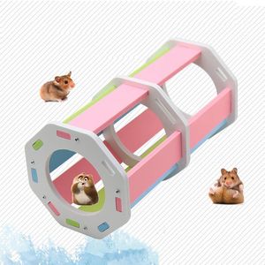 Små djurförsörjning Hamster Tunnel Toy Färgglada Roliga Pet Gerbils Bur Spelar Klättring Torleksaker För Ferret Guinea Pig Sport Övning