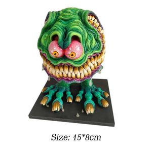 Halloween Angry Big Mouth Monster Statue Scary Harts Sculpture Ornament Halloween Lawn Garden Decoration Home Decoration H09102834