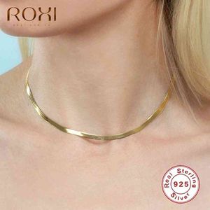 Roxi Classic Niezwykły Wąż Choker Dla Kobiet Sexy Biżuteria ślubna Sterling Silver Naszyjniki Collar Łańcuch