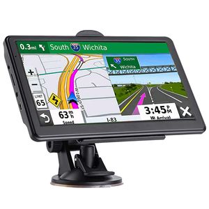 Navegador GPS para carro de 7 polegadas com protetor solar 8GB 256MB Caminhão Sat Nav FM Bluetooth AVIN Navigation Mapas vitalícios Atualizações