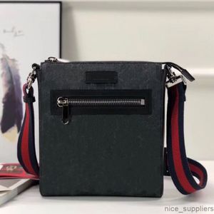 La borsa quadrata con cerniera da uomo a tracolla moda classica bellissima Borsa a tracolla in vera pelle stampata con pochette per uomo Business di alta qualità