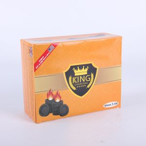 Anderes Raucherzubehör. Produktion von Grill-Bambuskohle, arabische Shisha-Holzkohlefabrik, große Menge runder, bevorzugter 40-mm-Kohlenstoff