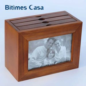 Bitimes 36 Tasche Vintage Antique Wood Po Album 4 '* 6' Combinazione di intercalari di Po Frame e Album Home Decoration 210611