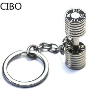 2019 New Mini Barbell dumbbell Key Chain fitness jewelery Keychain car Key Chain KeyRings Men Women Keychains sport jewelry G1019