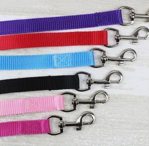 Largura 1.5cm longa 120cm cão de nylon leashes pet filhote de cachorro tendências preta / azul cães chumbo corda corda cinto trela sn3986