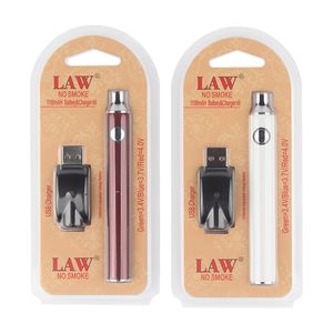 MOQ 20Pcs Law Preriscaldamento EVOD VV 510 Thread Vape Batterie Kit caricabatterie 1100mah Batteria a tensione variabile di grande capacità per cartuccia a olio denso CE3