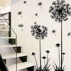 Wall Stickers Black Dandelion Living Room Bedroom Sofa Home Decor TV Background