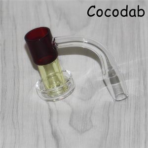 Smoking Flat Top Terp Slurper Quartz Banger With Solid Marbles 14mm 90degrees Vacuum Nails For Glass Water Pipes Dab Rig