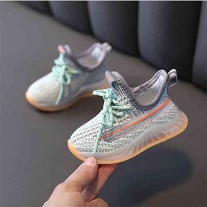 AOGT Spring Baby Shoes Infant Toddler Shoes Soft Comfortable Knitting Breathable 0-3 Year Child Sneakers T2133 210326
