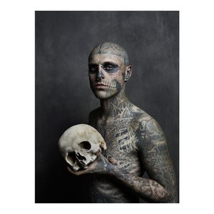 Zombie -Junge Rico Rick Genest Poster Malerei Wohnmaterial gerahmt oder unvorbereitetes Photopapiermaterial