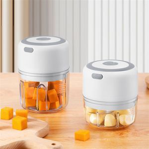 100/250mL Mini Electric Garlic Chopper Kitchen Tool USB Charging Ginger Meat Masher Machine Chili Choppers Press Mashers Machine 20220223 Q2