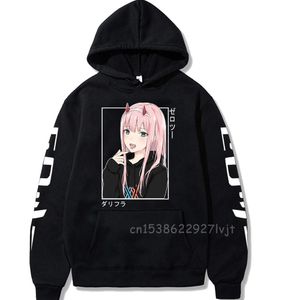 Querida no Anime Anime Harajuku Zero Dois Linda Menina Impresso Suéter Chique Hip Hop Com Capuz Mulheres Y0319