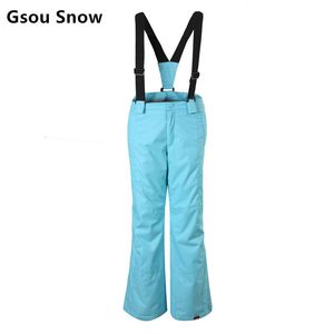 Skihose Gsou Snow Ski Kind 2021 Ly Style Gepolstert Junge Winddicht Outdoor Wasserdicht