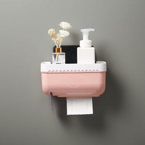Bathroom Storage & Organization Fashion Toilet Paper Roll Holder Tissue Box Dispenser Waterproof Easy Install