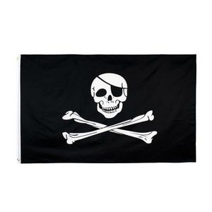 Griezelige haveloze oudere Jolly Roger Skull Cross Bones Pirate Flag Hotsale Freeshipping Direct Factory 100% polyester 90x150cm 3x5fts