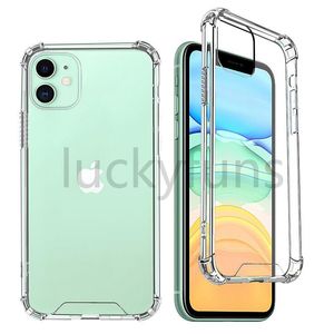 1.5MM Clear Acrylic TPU Hard Phone Cases For iPhone 11 Pro Max 12 mini XS XR X 6 7 8 Plus SE Samsung Galaxy S20 S21 Ultra A12 A52 A72 Z Flip 5G A32 4G Transparent Thick Back Cover