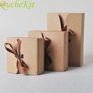 30 Stück quadratische rote Kraftpapier-Geschenkboxen mit Band zum Backen von Plätzchen und Kuchen, für Hochzeit, Party, Weihnachten, Dekor, Geschenk