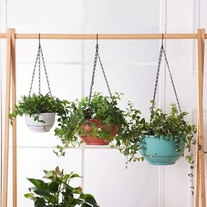 Handgjorda korgar Rattan Blomma Korg Grön Vine Pot Planter Hängande Vase Container Vägg Växtkorg För Garden GB05 210712