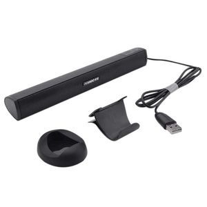 Bärbara högtalare Ikanoo för bärbar dator SUPWOOFER Stereo Soundbar Kompatibel med Notoook PC TV Små och trådbunden mini ljudbar-svart