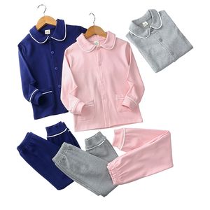 Barn pyjamas set boy girl nightwear barn pyjamas bomull långärmad toppar byxor höst vinter sleepwear tjejer pojkar kläder uppsättningar