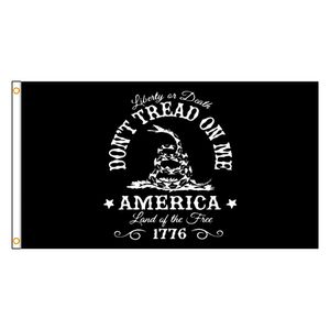 Johnin 3x5fts Libery veya Ölüm GADSDEB Bayrağı DONT YAPMAYIN 1776 Banner Doğrudan Fabrika Toptan 90x150 cm