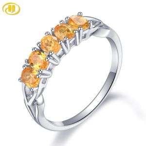 Anelli a grappolo Spasstite naturale Granato arancione Anello da donna in argento sterling 1.21 S Gemma rara Stile classico Compleanno Regalo della mamma