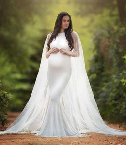Casual Sukienki Tube Top Collar Ciąża Fantazyjna strzelanina PO Odzież w ciąży Pogografia Rekwizyty Maternity Suknia Odzież