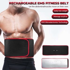 EMS Fitness Trainer Belt LED Display Elektrisk muskelstimulator Abdominal Muscle Sticker Training Device Home Gym Uppladdningsbar